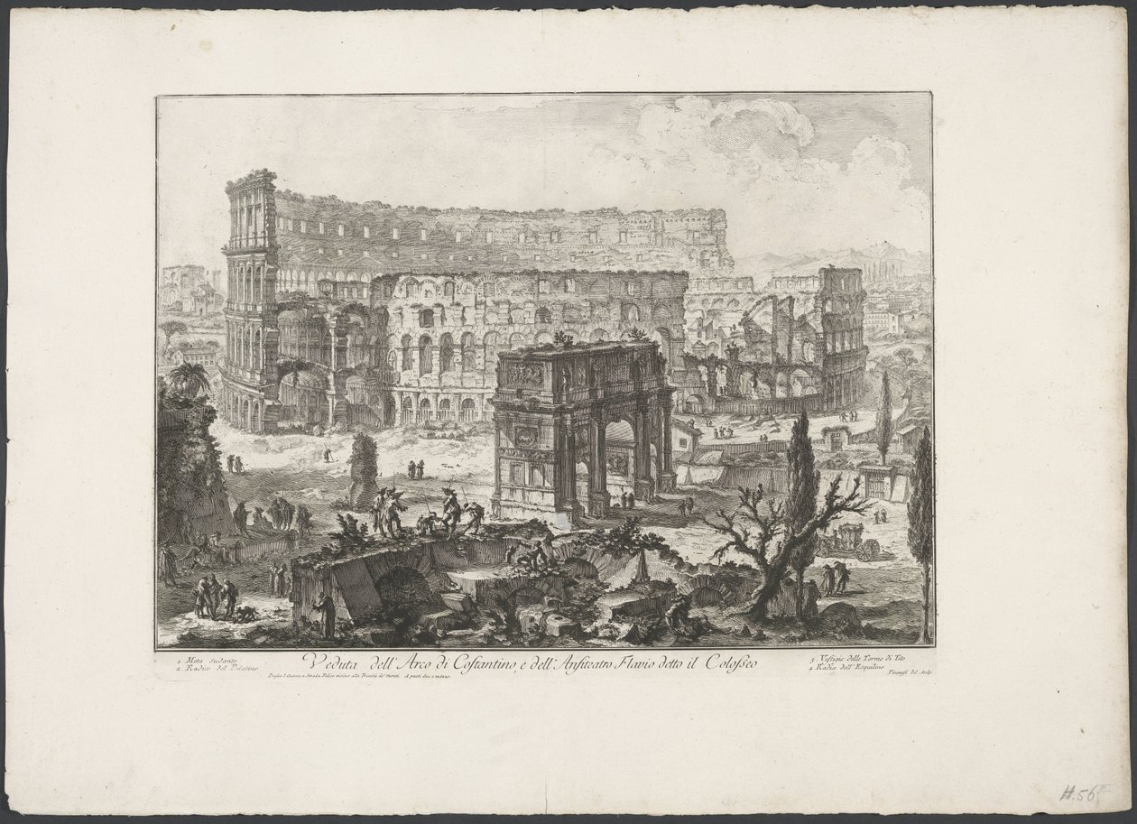 Arc de Constantin et le Colisée à Rome - Giovanni Battista Piranesi