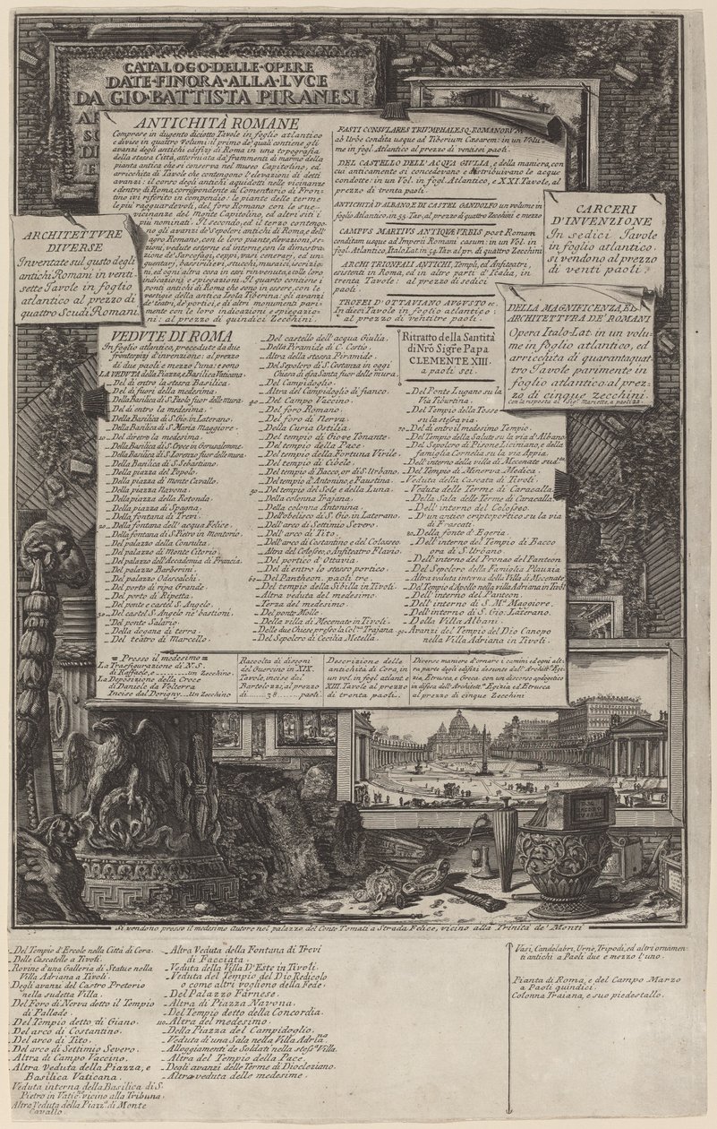 Catalogue des œuvres - Giovanni Battista Piranesi
