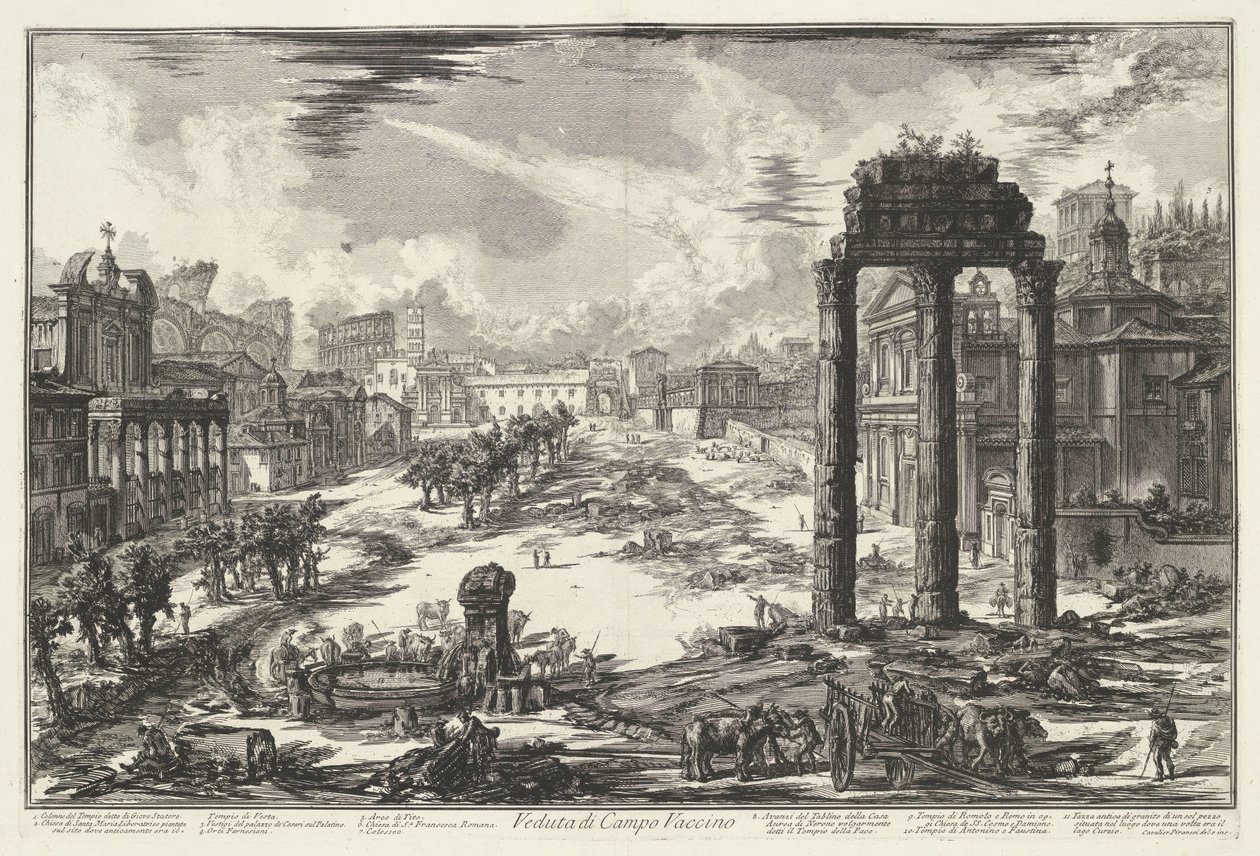 Forum Romain à Rome (série Vues de Rome) - Giovanni-Battista Piranesi