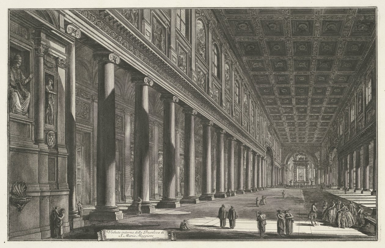 Intérieur de la Santa Maria Maggiore à Rome - Giovanni Battista Piranesi