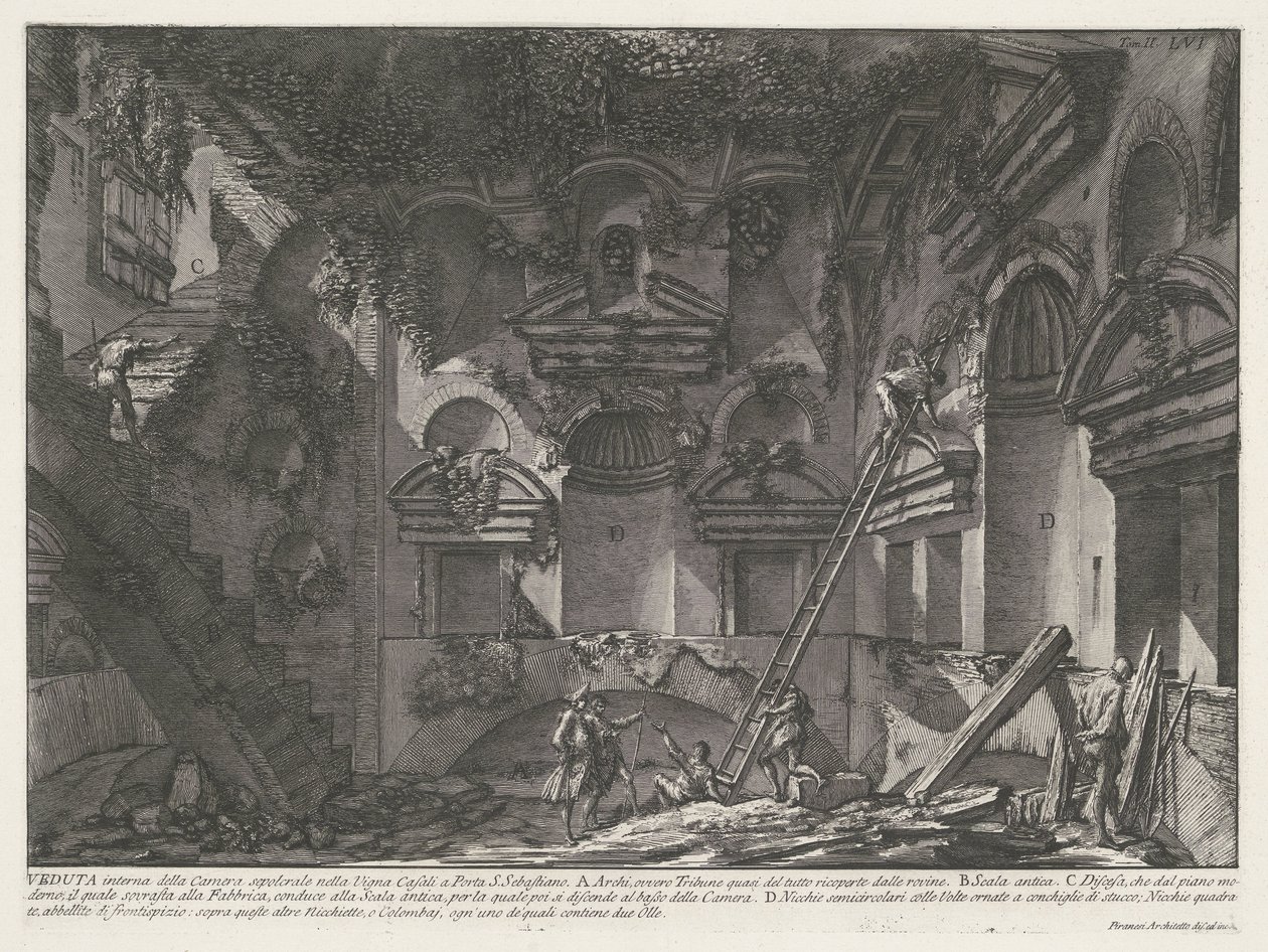 Intérieur de tombeau près de Vigna Casali - Giovanni Battista Piranesi