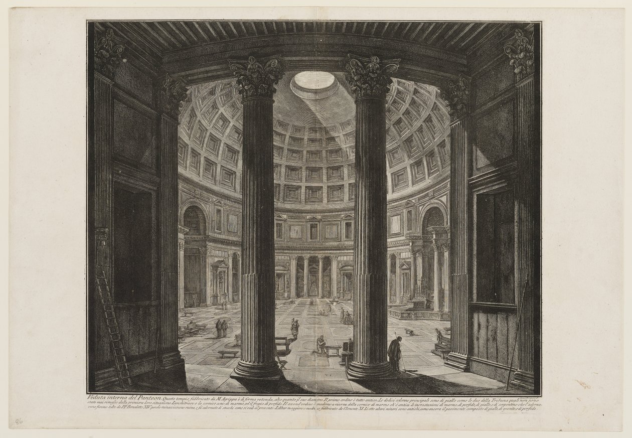 Intérieur du Panthéon - Giovanni Battista Piranesi