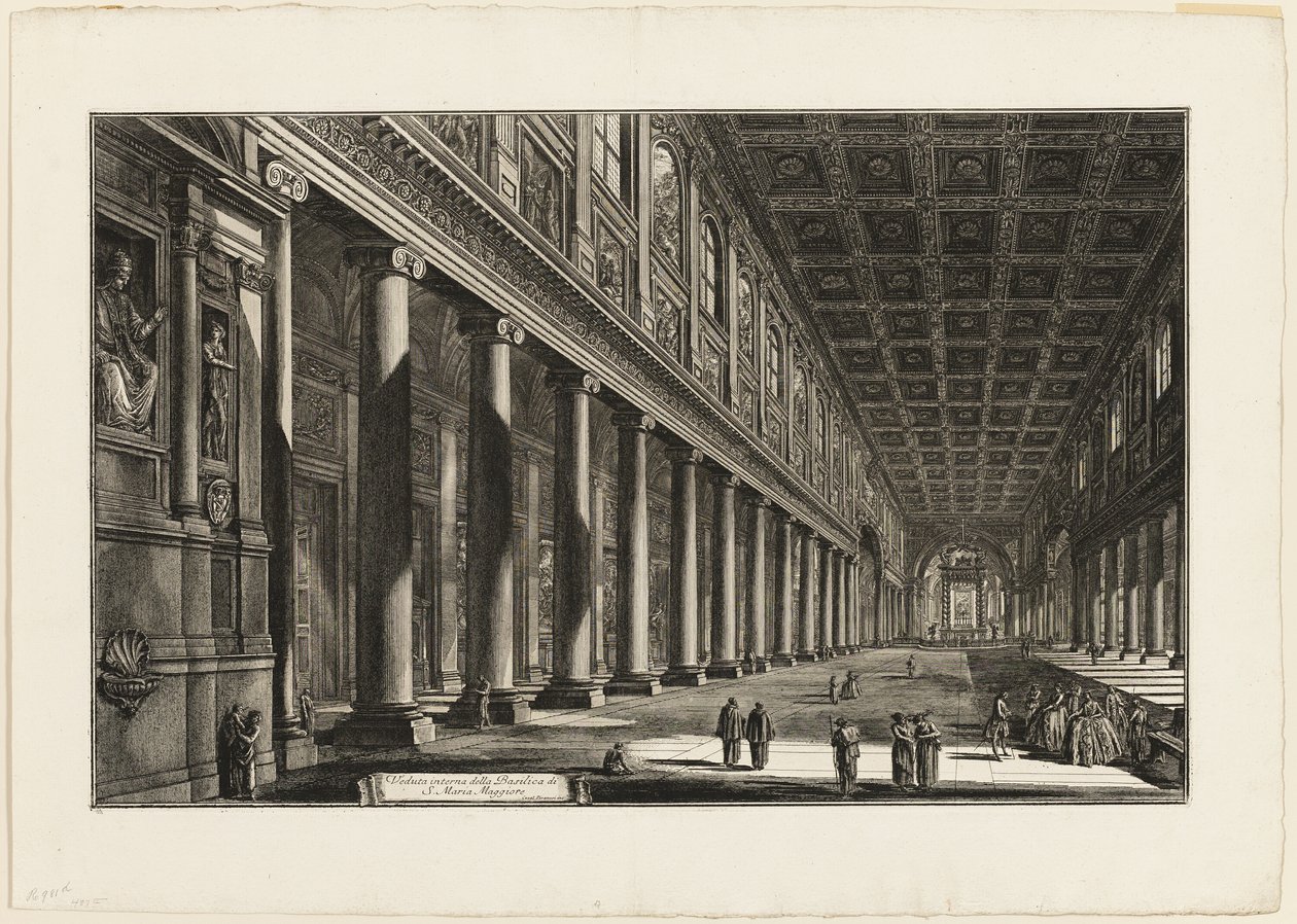 Vue intérieure de la basilique de S. Maria Maggiore, de Vues de Rome - Giovanni-Battista Piranesi