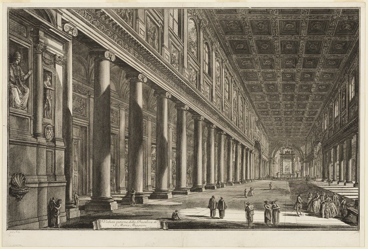 Vue intérieure de la Basilique de S. Maria Maggiore, de Vues de Rome - Giovanni Battista Piranesi