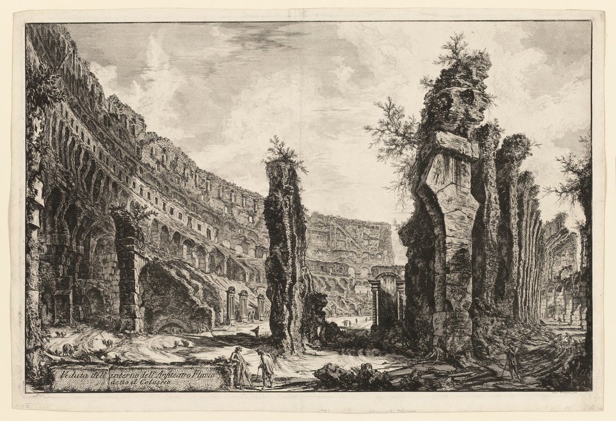 Vue intérieure du Colisée, des Vues de Rome - Giovanni Battista Piranesi