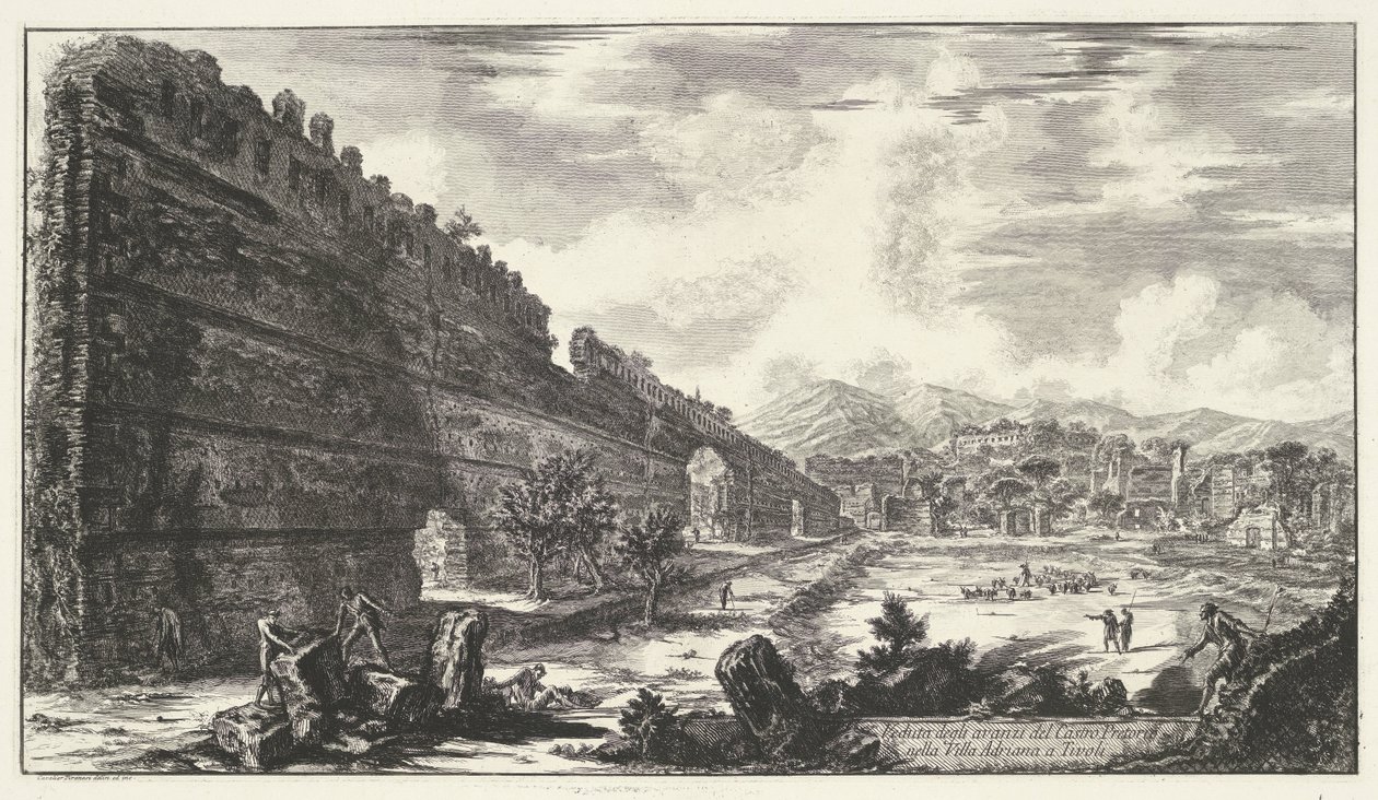 Pecile dans la Villa Adriana à Tivoli (Vues de Rome) - Giovanni Battista Piranesi