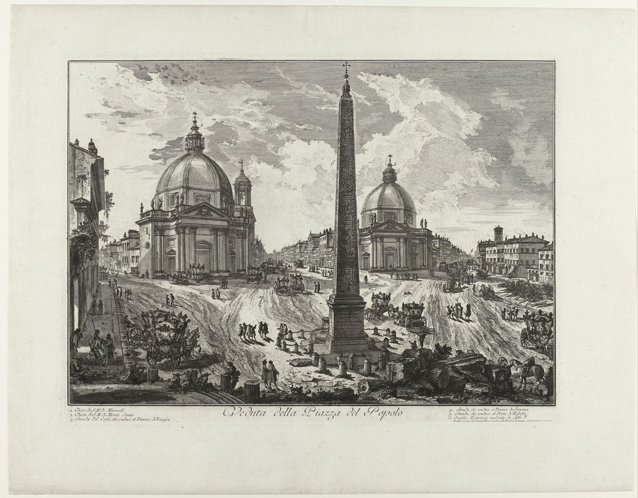 Piazza del Popolo à Rome - Giovanni-Battista Piranesi