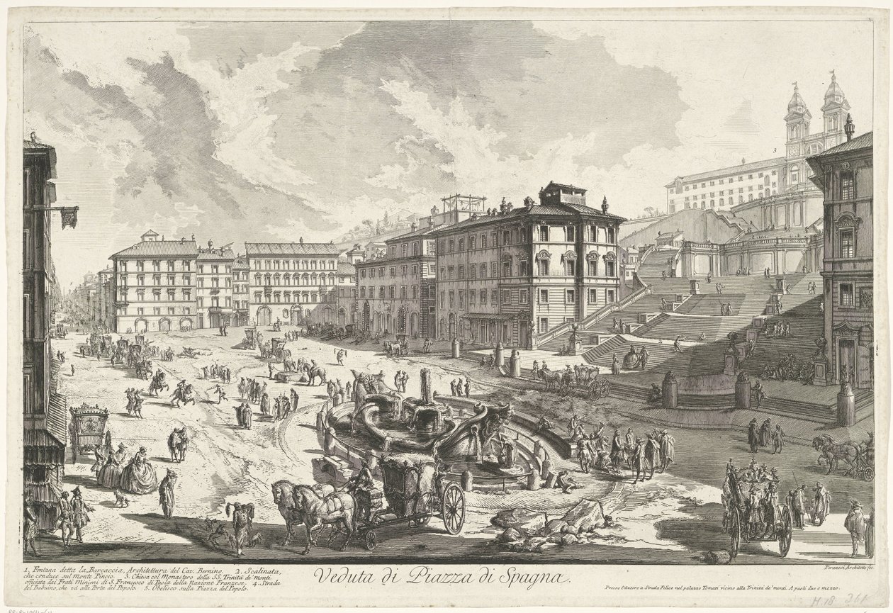Piazza di Spagna à Rome - Giovanni Battista Piranesi