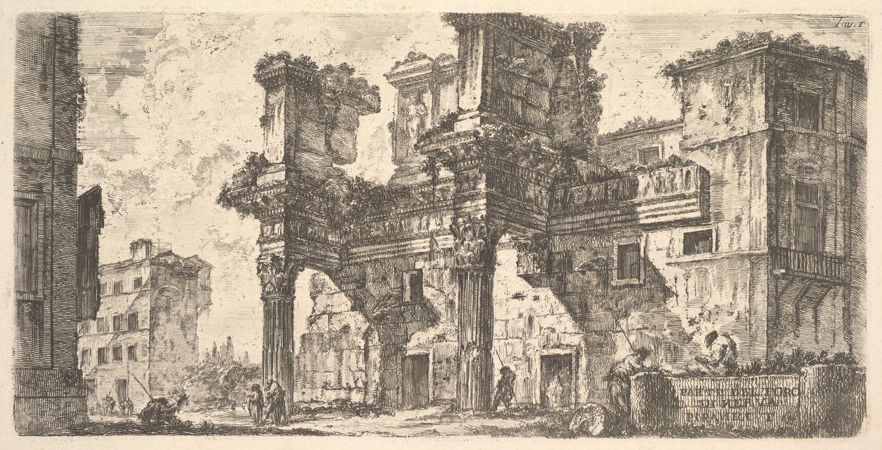 Planche 1 : Partie du Forum de Nerva Parte del Foro di Nerva, vers 1748 - Giovanni Battista Piranesi