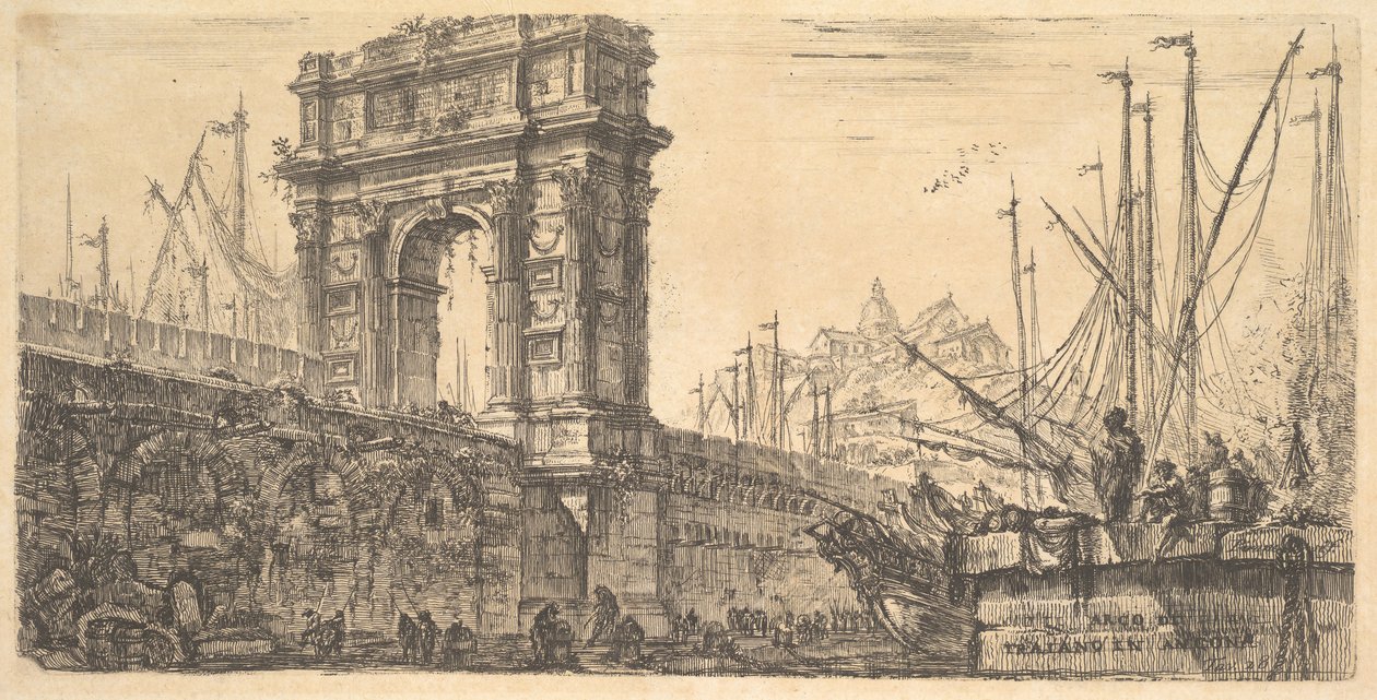 Planche 28 : Arc de Trajan à Ancône, vers 1748 - Giovanni Battista Piranesi