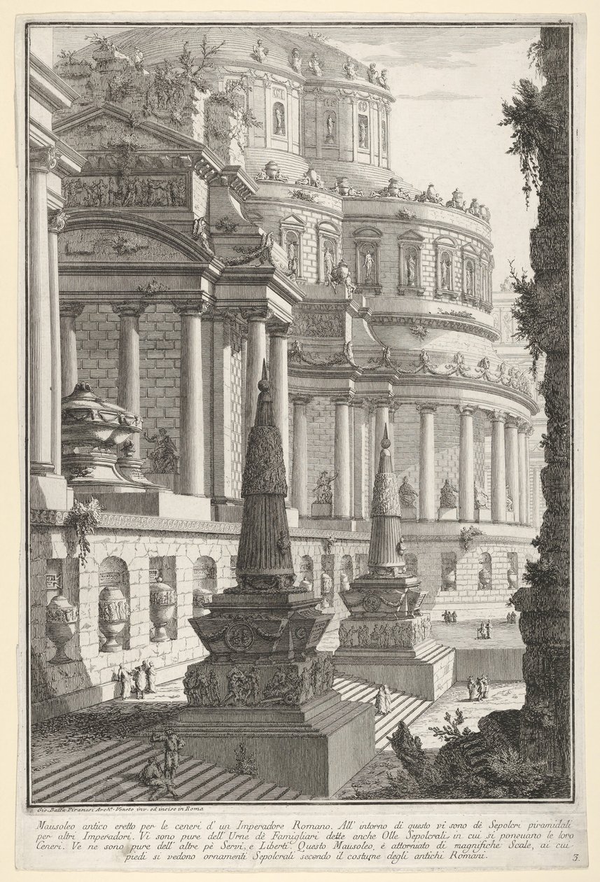 Planche 3 : Mausolée antique érigé pour les cendres d