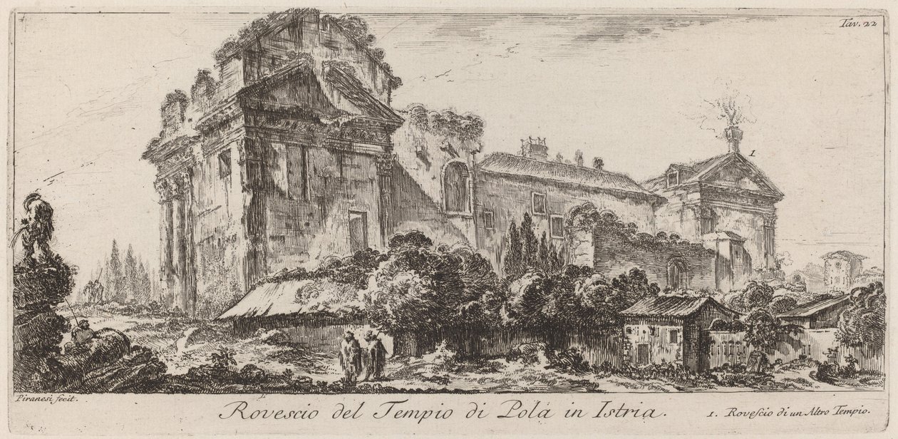 Revers du temple de Pola en Istrie - Giovanni Battista Piranesi