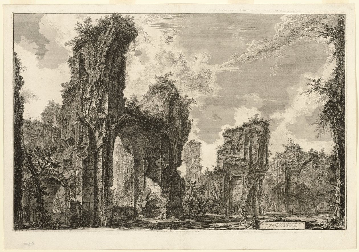 Ruines du Xystus [un long portique ouvert utilisé pour les exercices athlétiques], la salle centrale des Thermes d