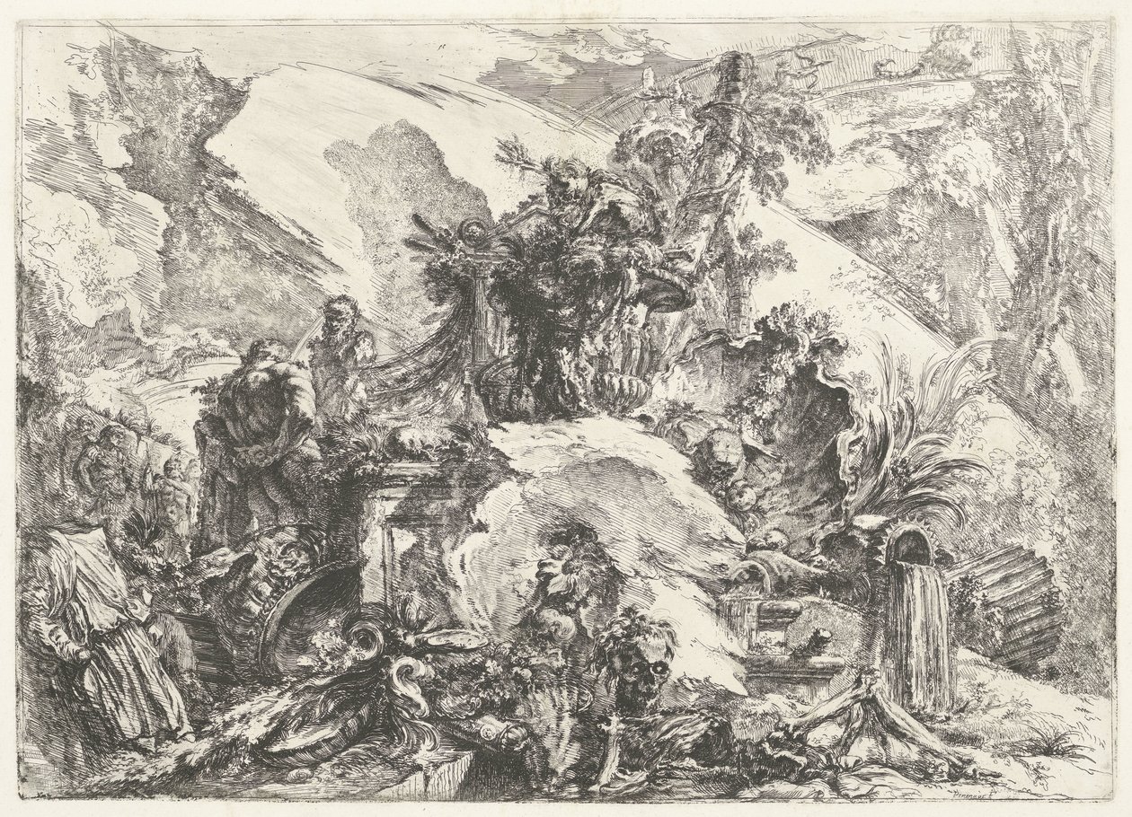 Squelettes et sculptures - Giovanni Battista Piranesi