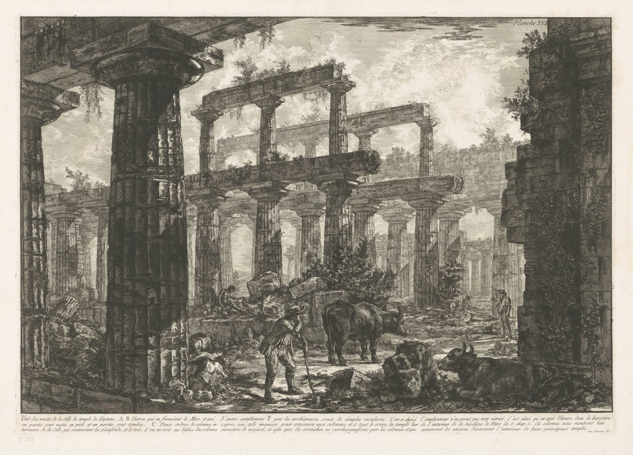Temple de Neptune à Paestum - Giovanni Battista Piranesi