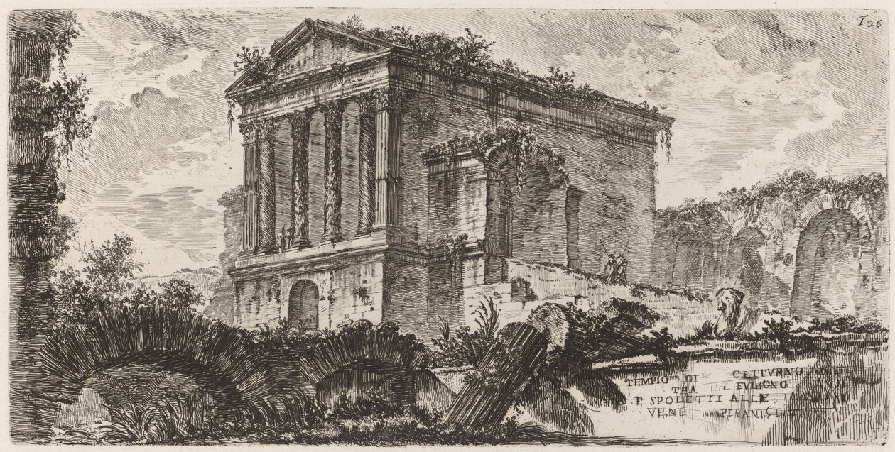 Temple de Clitumno entre Foligno et Spoletti - Giovanni Battista Piranesi