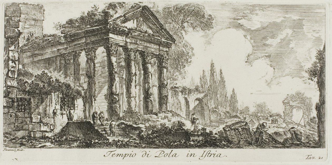 Temple de Pola en Istrie, planche 21 de Quelques vues d