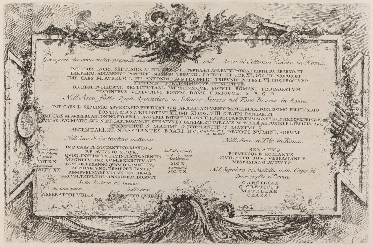 Plaque de texte - Giovanni-Battista Piranesi