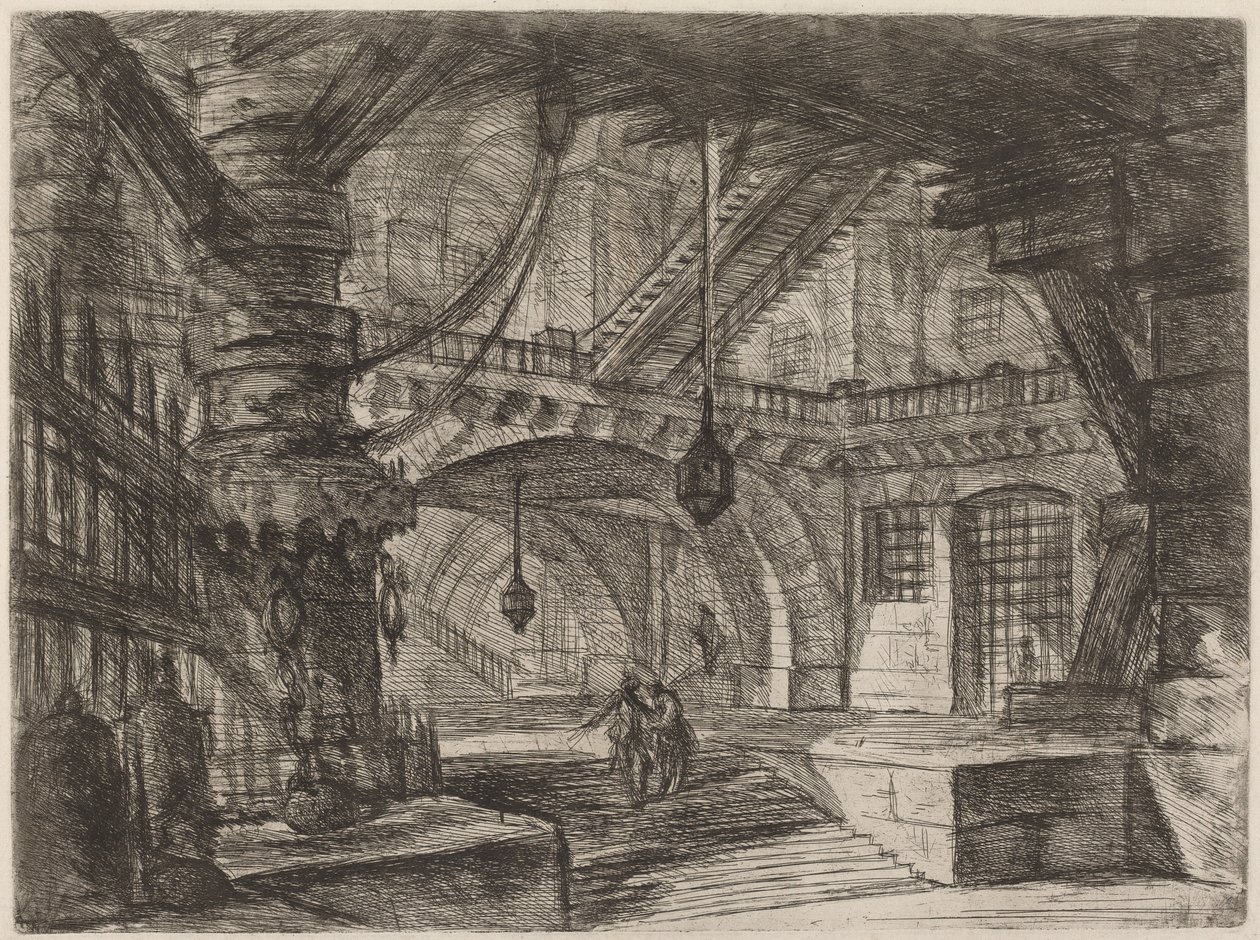 Le quai avec des chaînes | Giovanni-Battista Piranesi