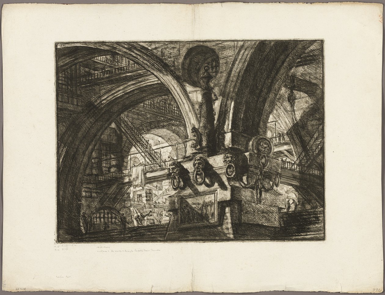 Le quai avec une lampe, planche 15 des Prisons imaginaires - Giovanni Battista Piranesi