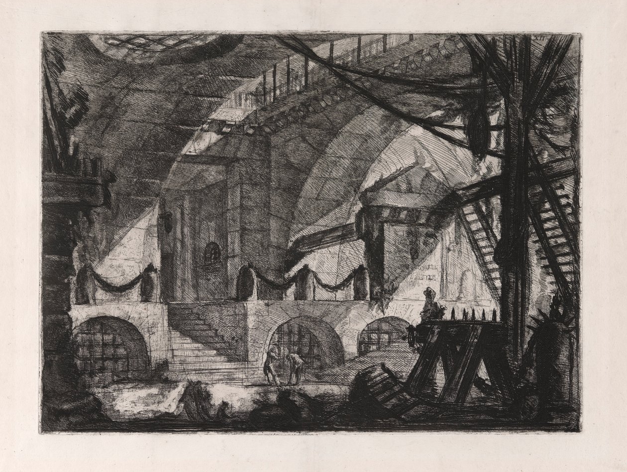Le Chevalet, planche 12 de Carceri d - Giovanni-Battista Piranesi