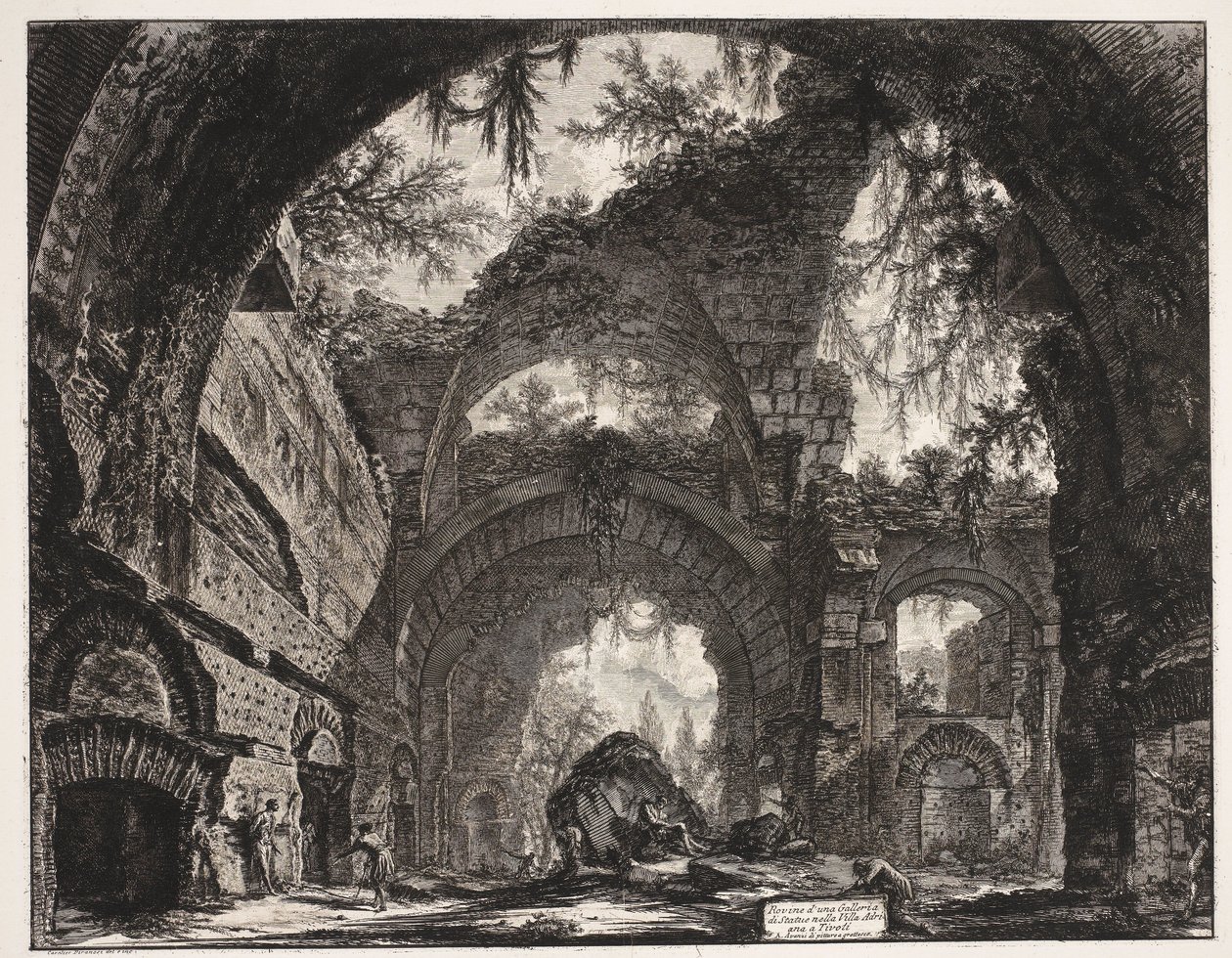 Thermes dans la Villa Adriana à Tivoli - Giovanni Battista Piranesi