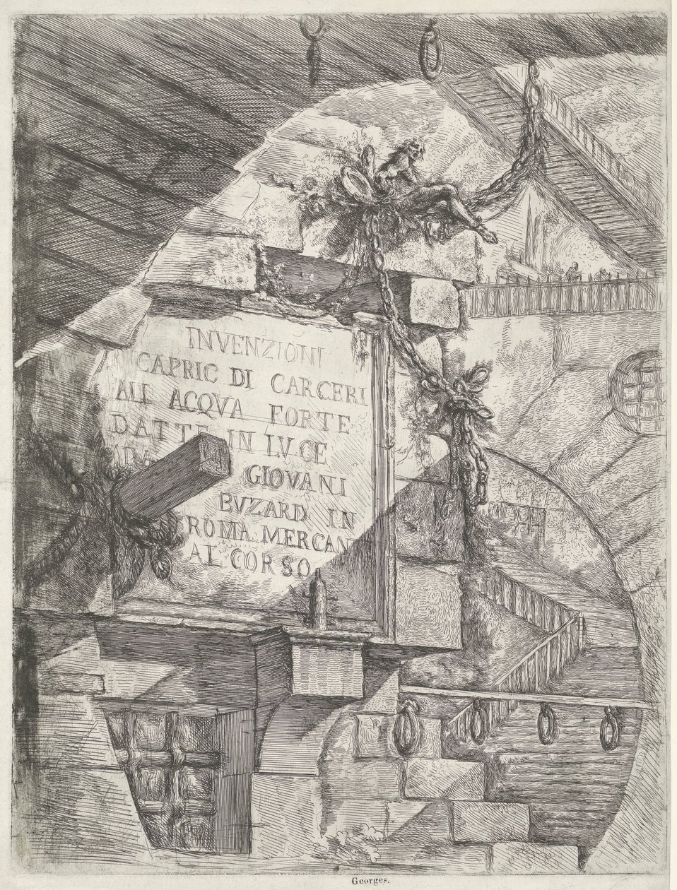 Titre avec vue dans une prison - Giovanni Battista Piranesi