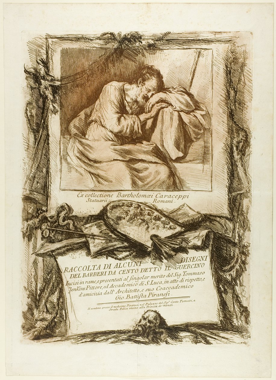 Page de titre : Collection de plusieurs dessins gravés d