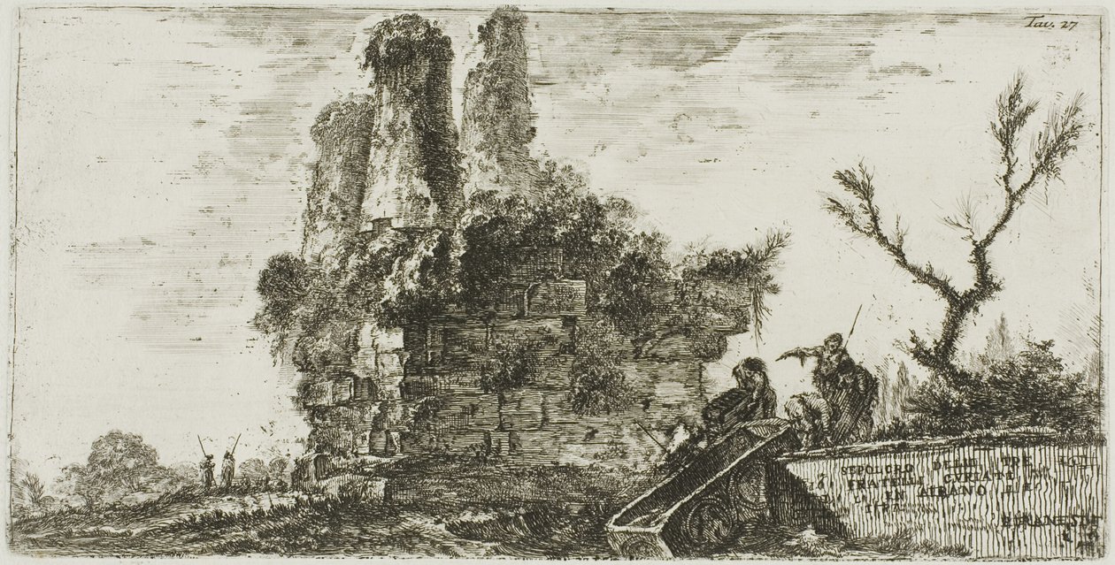 Tombe des trois frères Curiatii à Albano, planche 27 de Quelques vues des arcs de triomphe et autres monuments - Giovanni Battista Piranesi