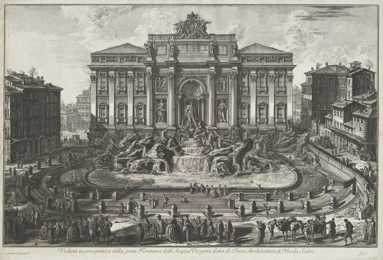 Fontaine de Trevi à Rome - Giovanni Battista Piranesi