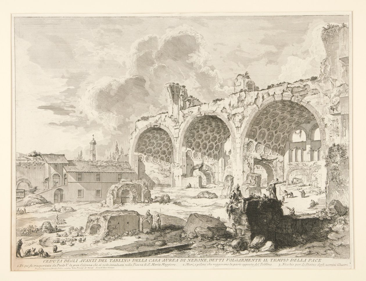 Vue des restes de la salle à manger de Néron - Giovanni Battista Piranesi