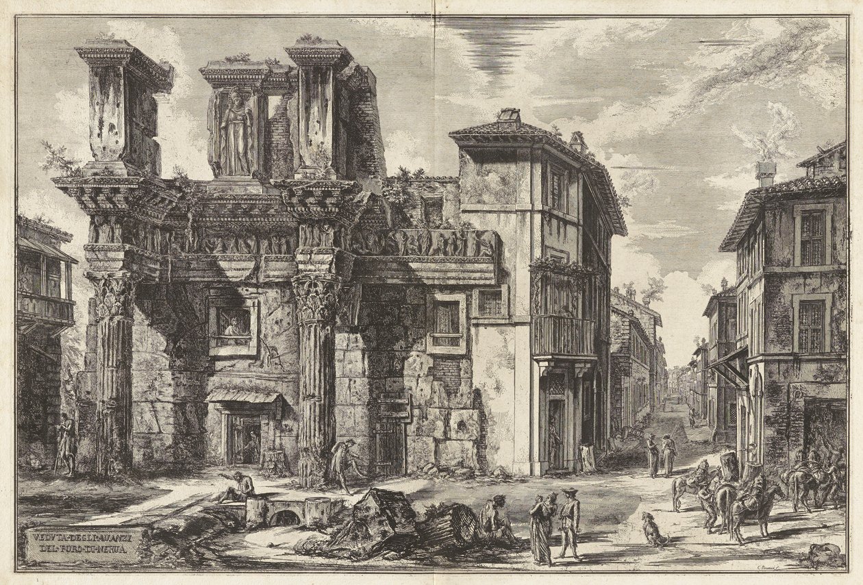Veduta degli avanzi del Foro di Nerva (Vue des vestiges du Forum de Nerva), de Vedute di Roma (Vues de Rome) - Giovanni Battista Piranesi