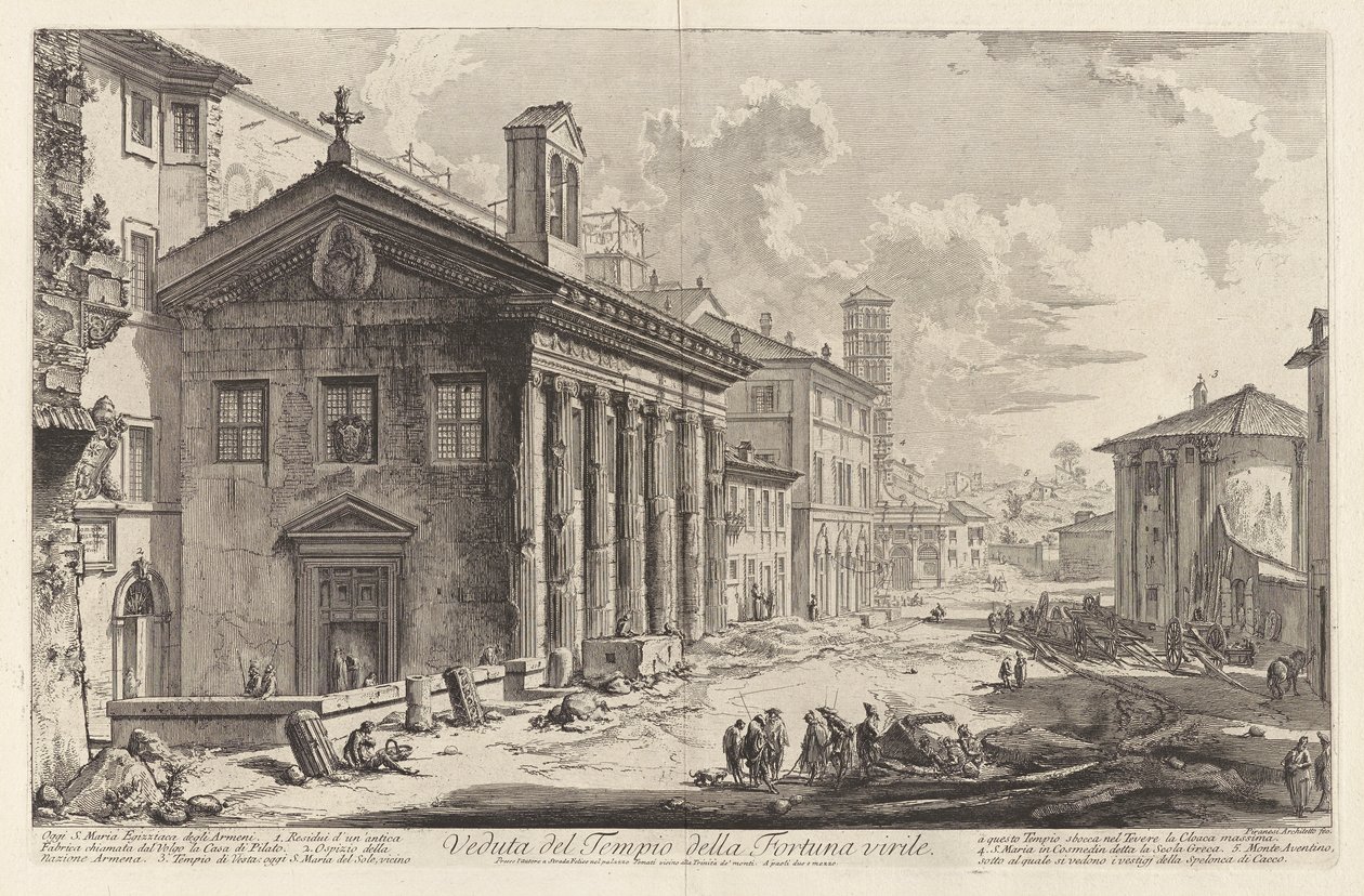 Vue du Temple de Fortuna Virilis. Aujourd