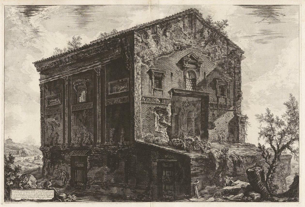 Vue du Temple des Camènes autrefois entouré d