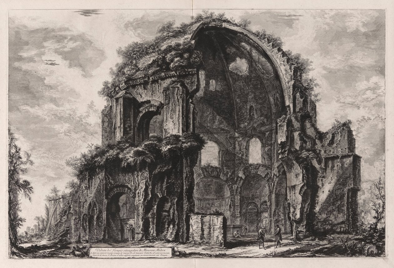 Vue du temple octogonal de Minerva Medica, de Vedute di Roma - Giovanni-Battista Piranesi