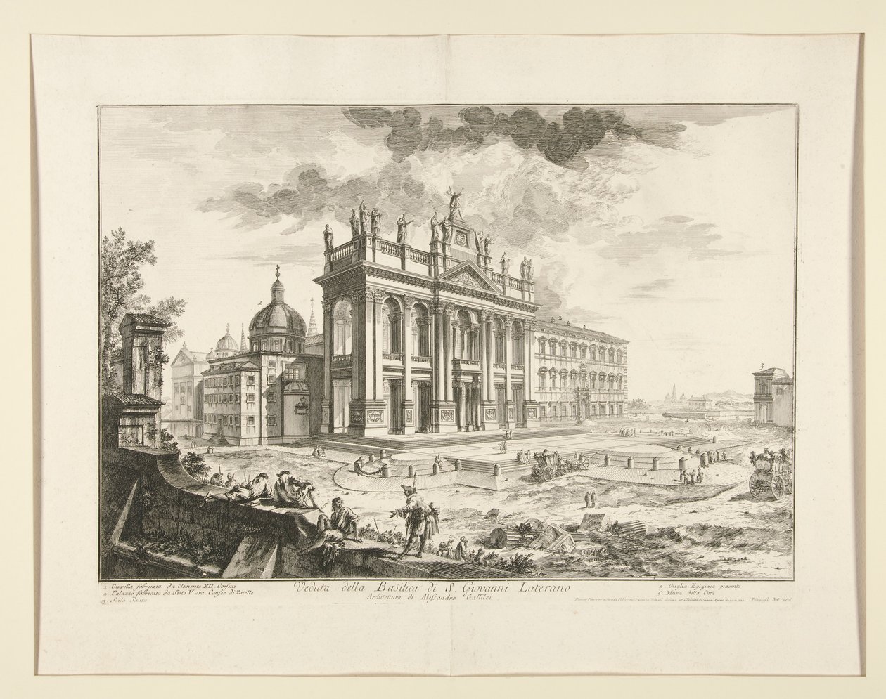 Vue de la basilique de S. Giovanni Laterano, de Vedute di Roma - Giovanni Battista Piranesi
