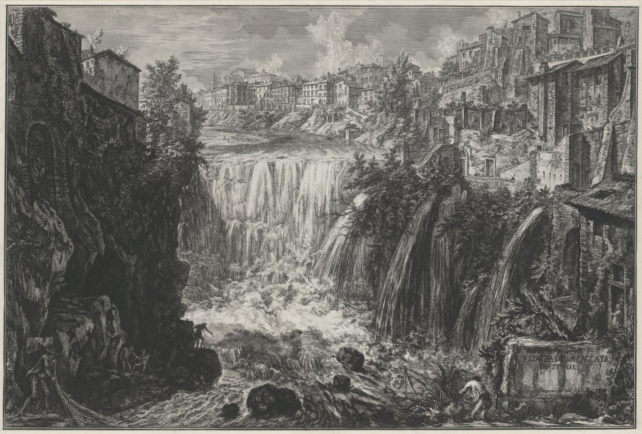 Vue de la cascade de Tivoli - Giovanni Battista Piranesi