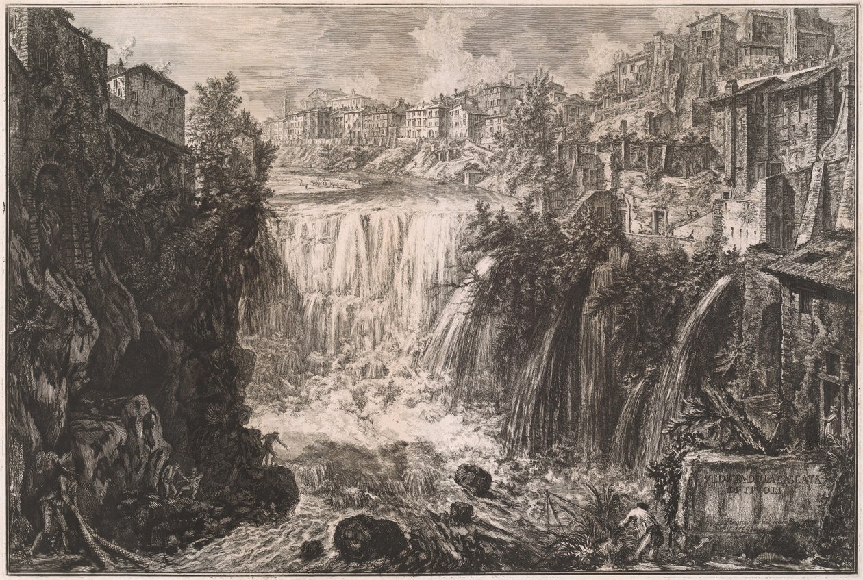Vue de la cascade de Tivoli - Giovanni Battista Piranesi