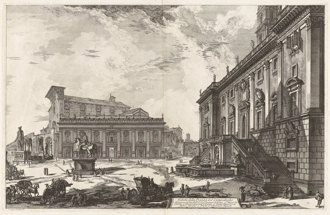Veduta della Piazza del Campidoglio, de Vedute di Roma - Giovanni Battista Piranesi