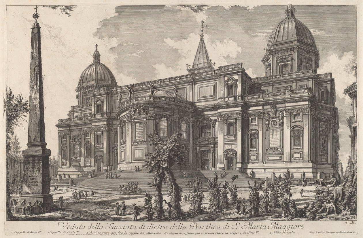 Veduta della facciata di dietro della Basilica di S. Maria Maggiore - Giovanni Battista Piranesi