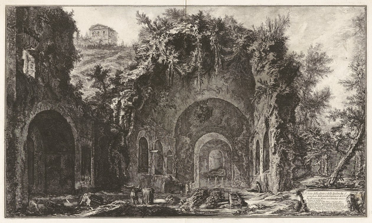 Veduta della fonte e delle Spelonche d - Giovanni Battista Piranesi