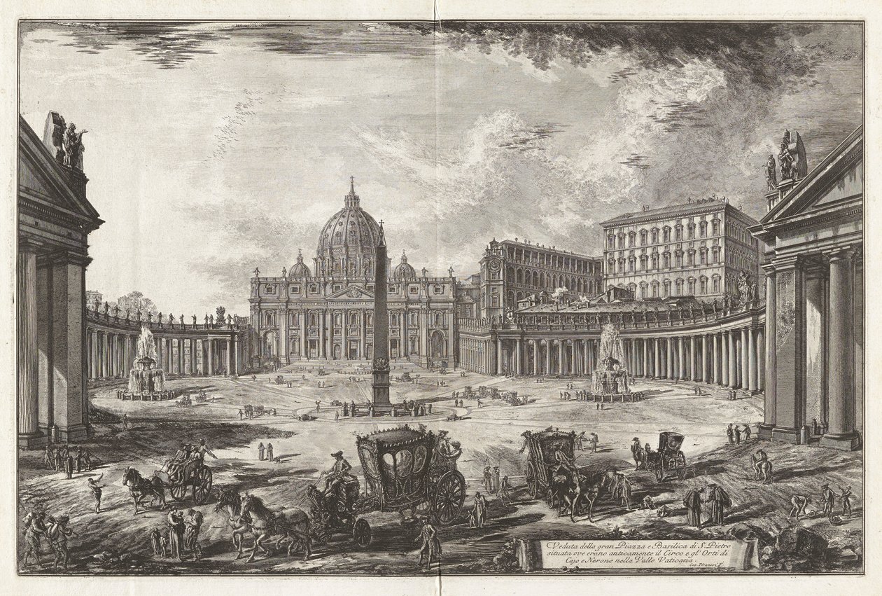Veduta della gran Piazza e Basilica di S. Pietro - Giovanni Battista Piranesi