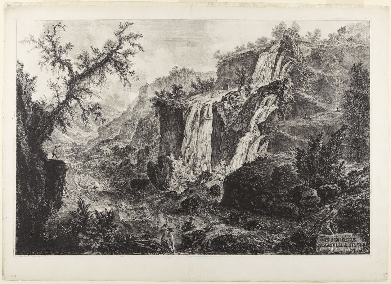 Vue des petites cascades de Tivoli - Giovanni Battista Piranesi