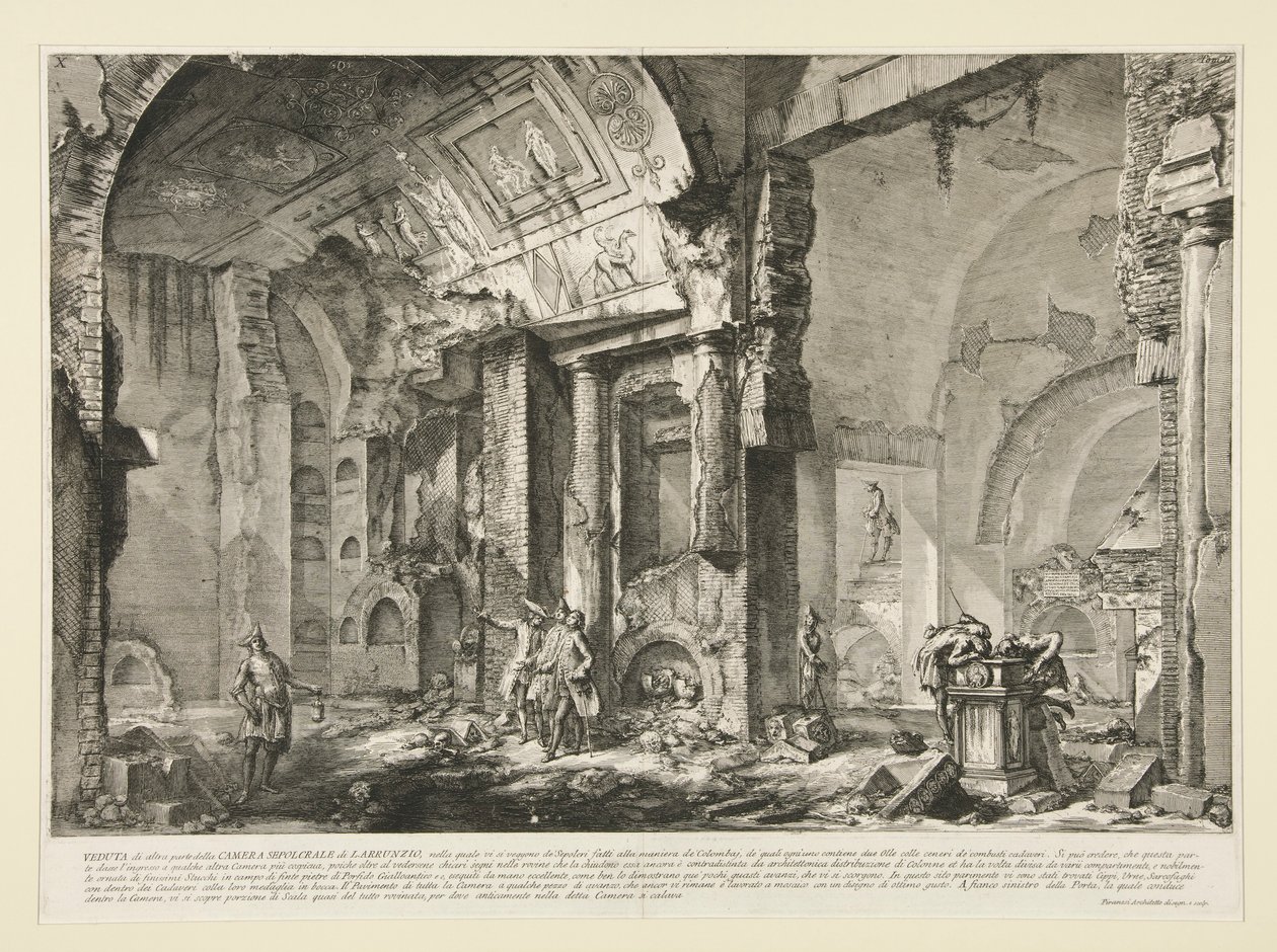 Veduta di altra parte della Camera Sepolcrale di L. Arrunzio, de Le Antichità Romane - Giovanni Battista Piranesi