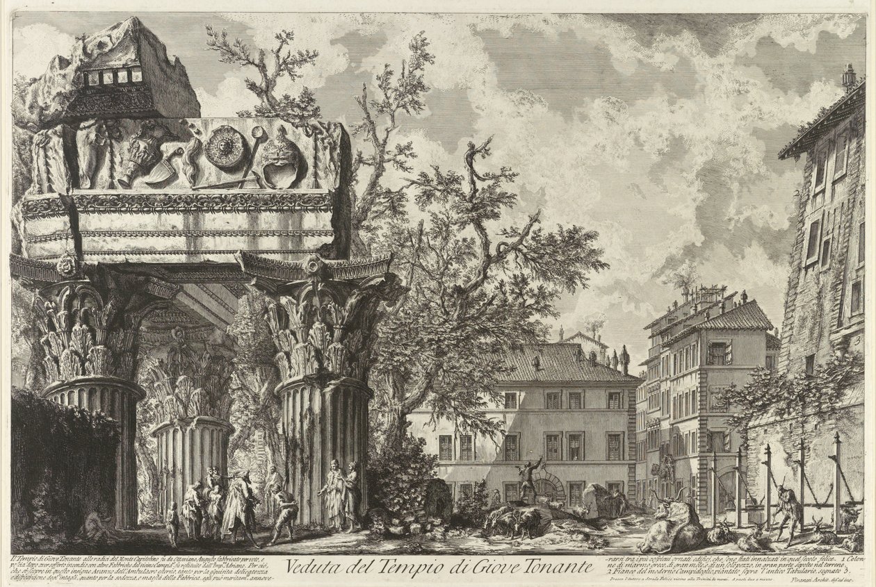 Veduta avec le temple de Jove - Giovanni Battista Piranesi
