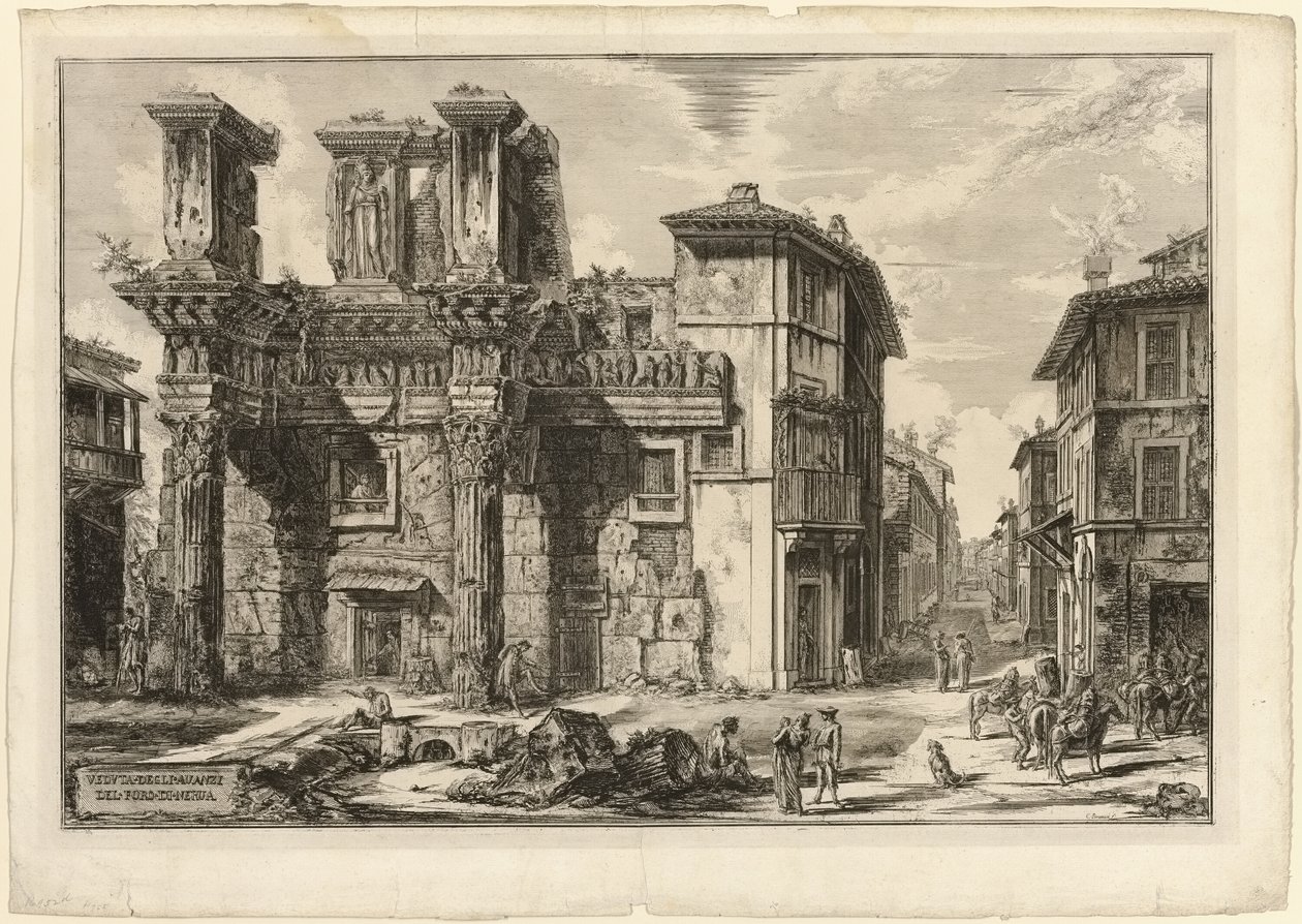 Vue des vestiges du Forum de Nerva, de Vues de Rome - Giovanni Battista Piranesi