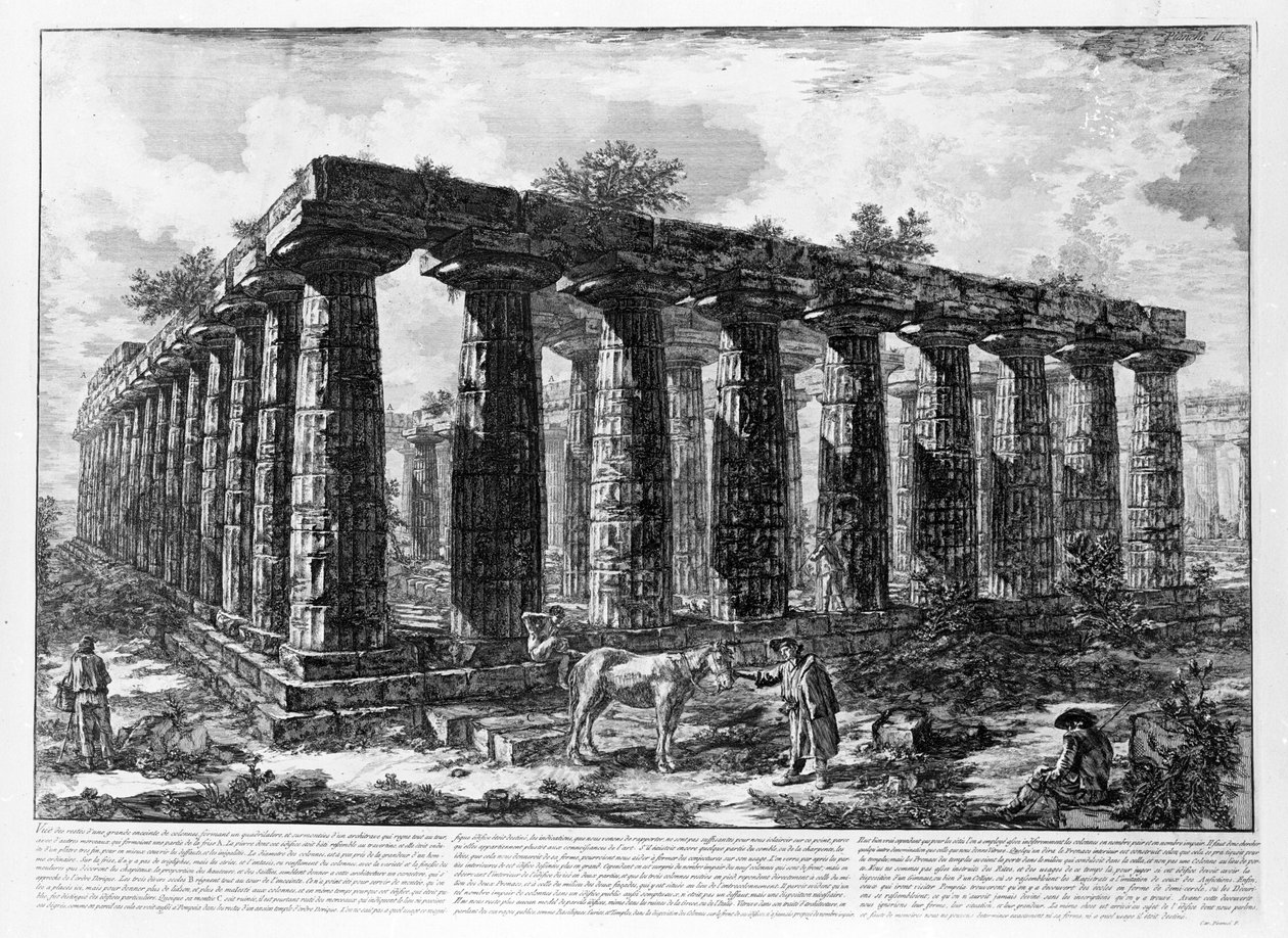 Vue des temples de Paestum - Giovanni Battista Piranesi