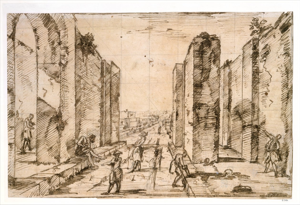 Vue à travers la porte d