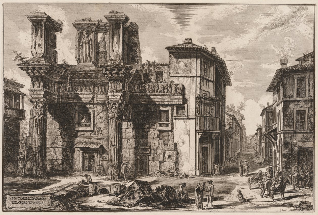 Vues de Rome : Forum de Nerva - Giovanni Battista Piranesi