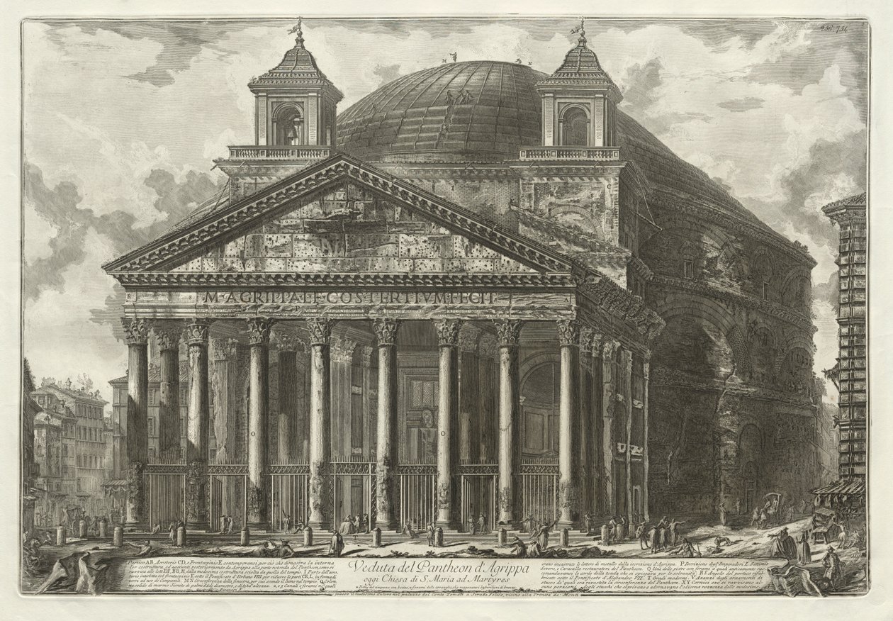 Vues de Rome : Le Panthéon, 1761 - Giovanni Battista Piranesi
